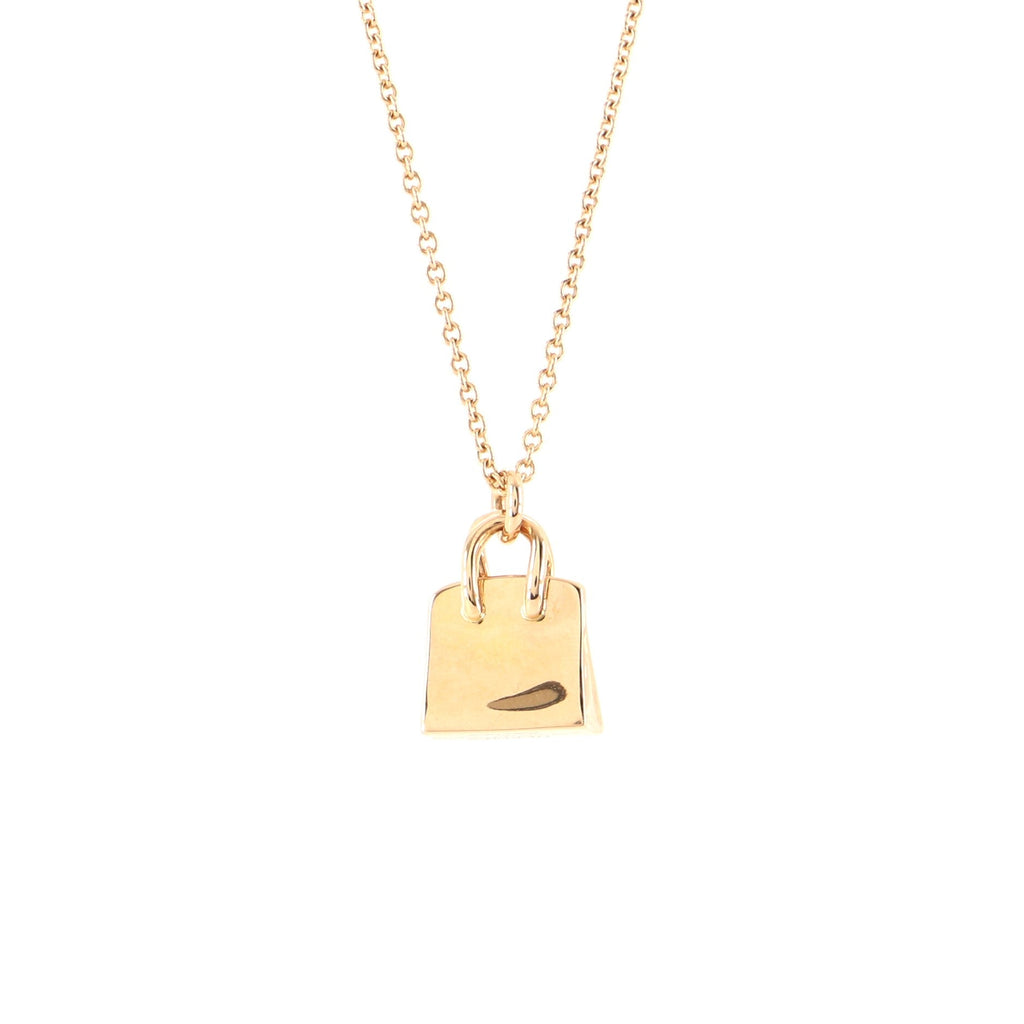 Birkin Amulette Pendant Necklace 18K Rose Gold and Diamonds