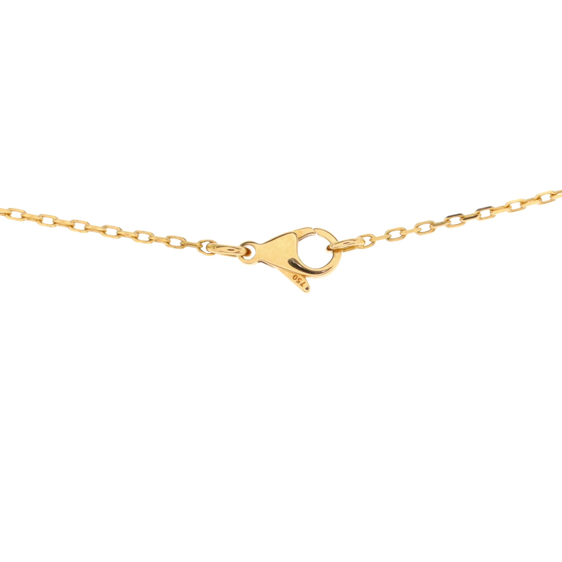 Fil de Camelia Flower Pendant Necklace 18K Yellow Gold
