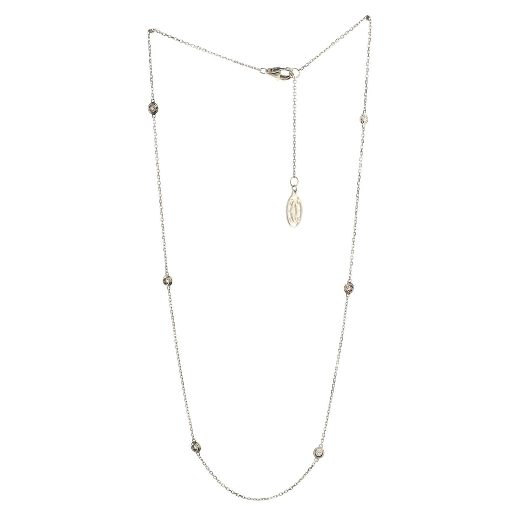 Diamants Legers 6 Diamonds Necklace 18K White Gold and Diamonds