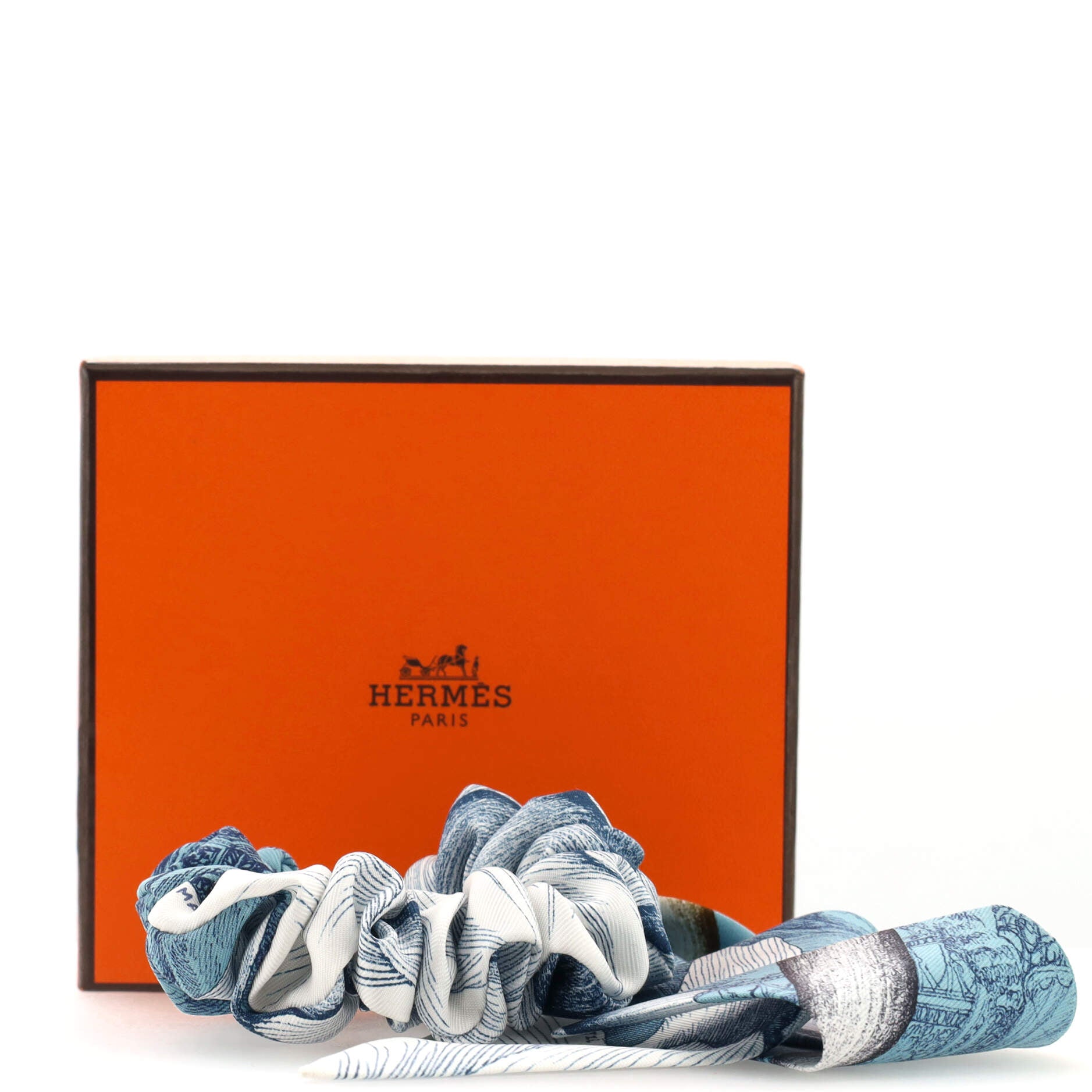Bella Scrunchie Printed Silk XS