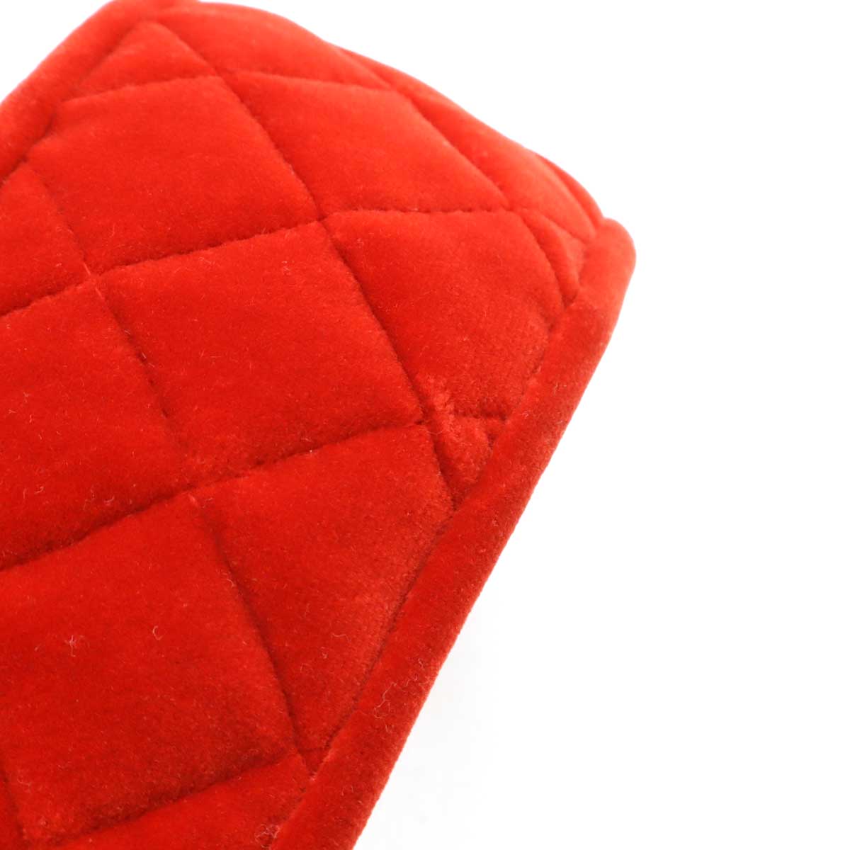 Chanel Velour Matelasse Headband Hair Accessory Red