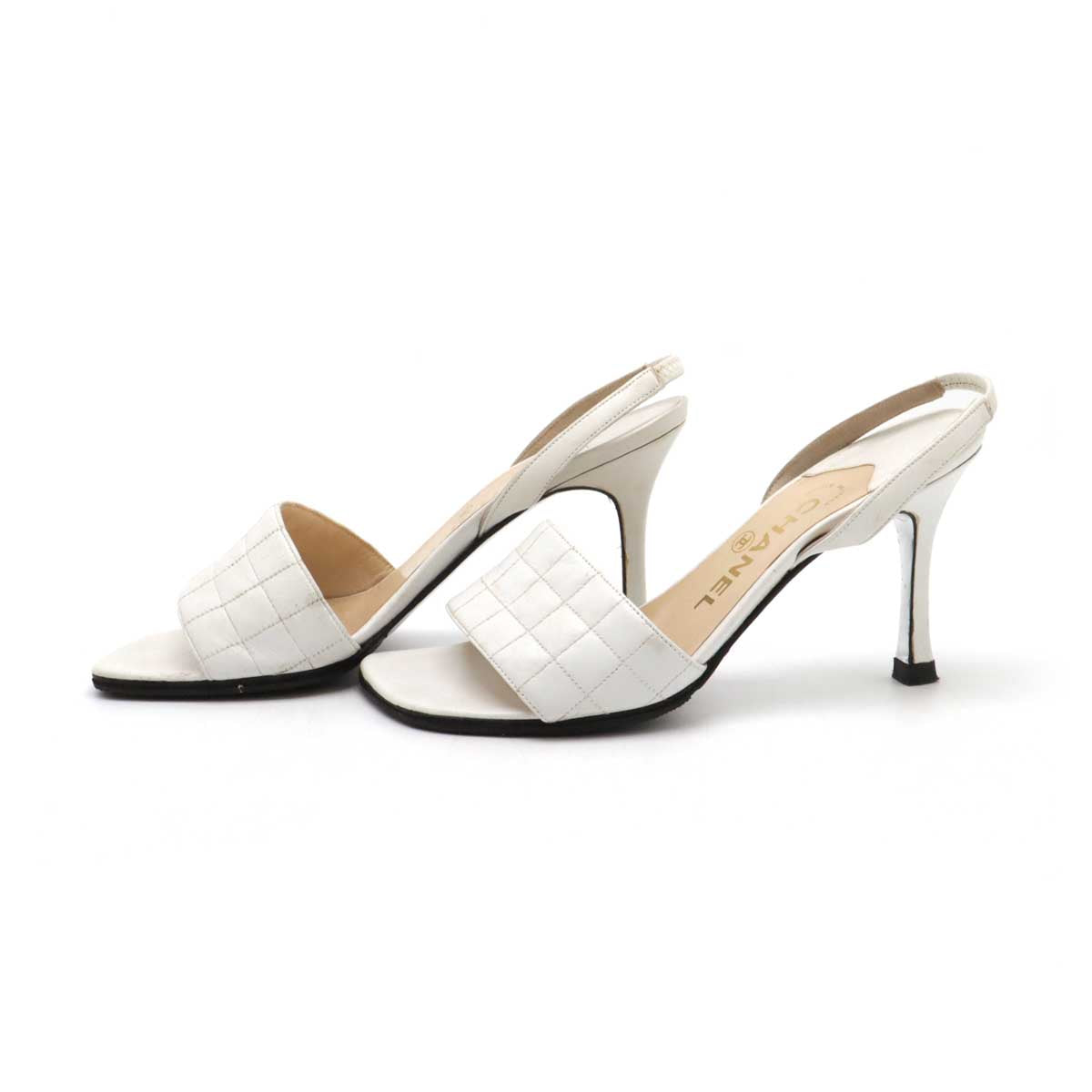 Chanel Leather Choco Bar Sandals