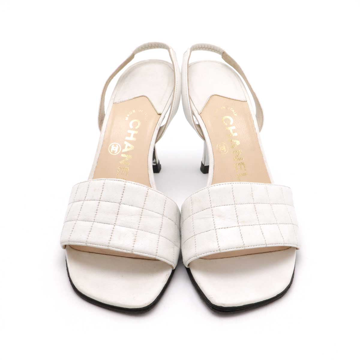 Chanel Leather Choco Bar Sandals
