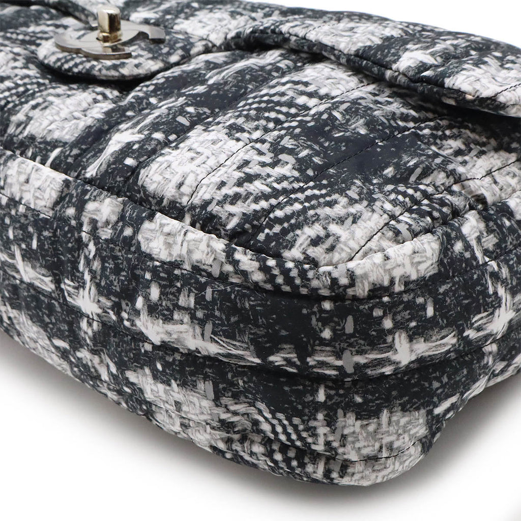 Chanel Nylon Tweed Print Coco Mark Chain Shoulder Bag Shoulder Bag