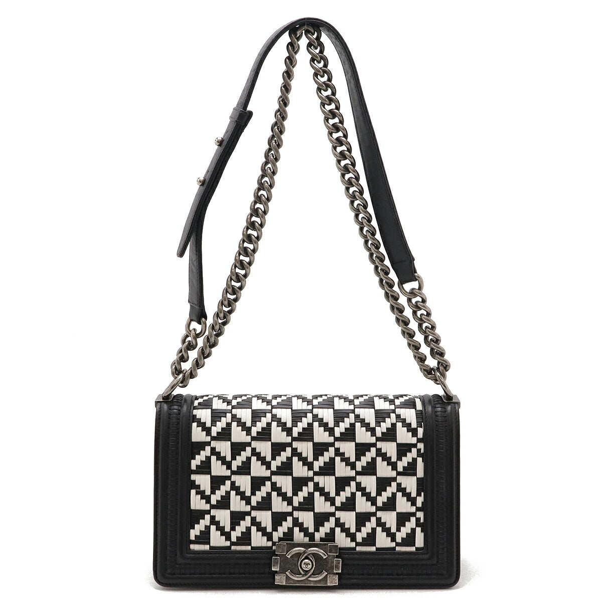 Chanel Leather Boy Chanel Matelasse Coco Mark 2way Chain Bag A67086