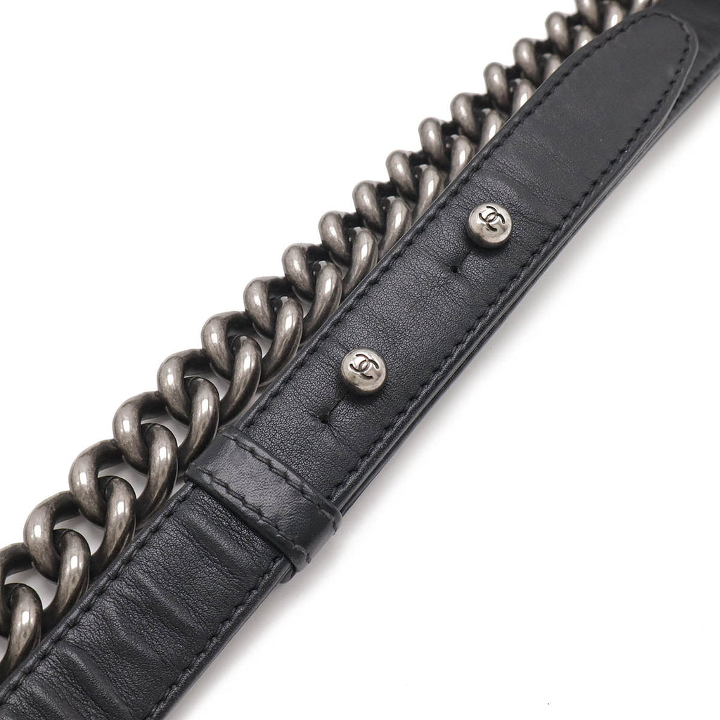 Chanel Leather Boy Chanel Matelasse Coco Mark 2way Chain Bag A67086