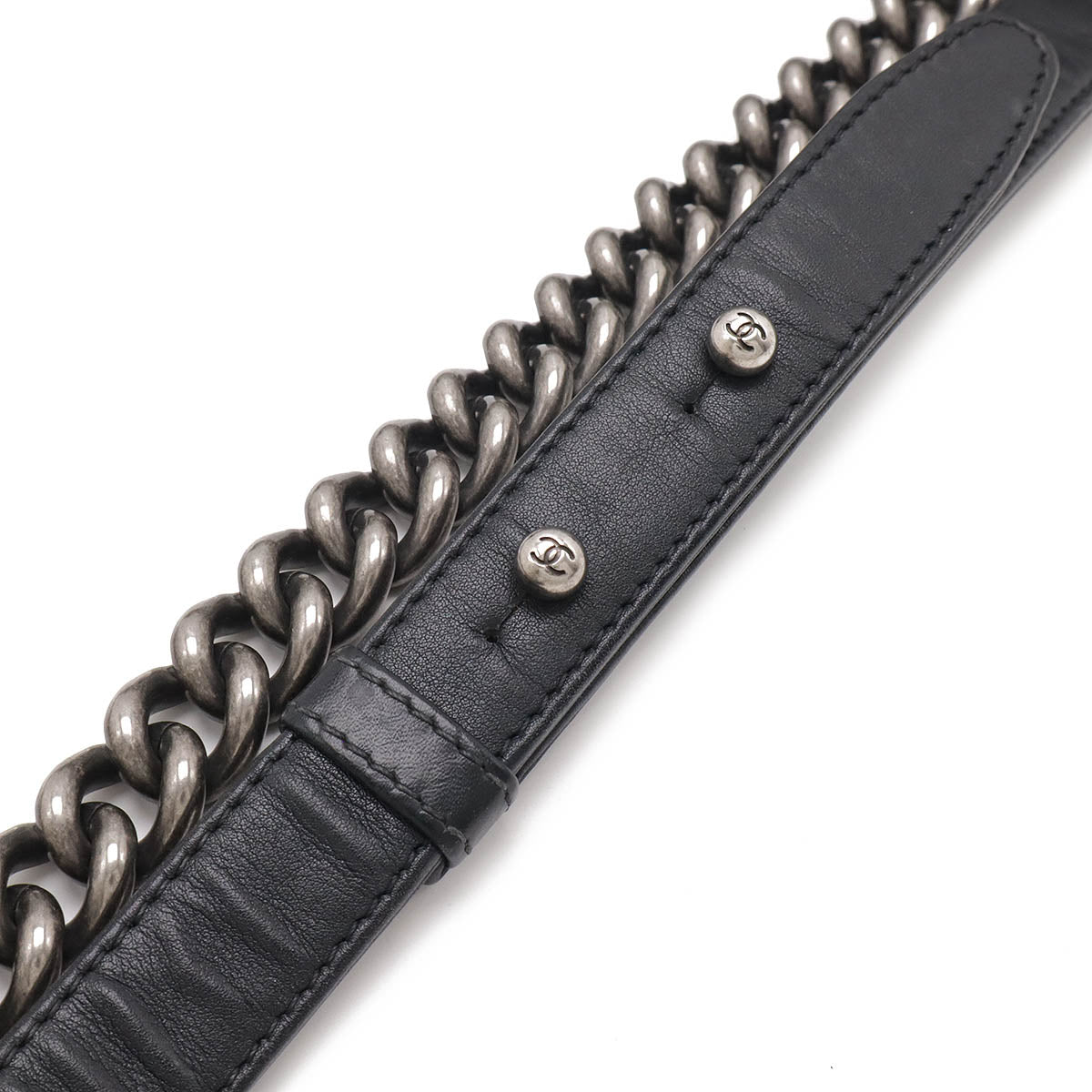 Chanel Leather Boy Chanel Matelasse Coco Mark 2way Chain Bag A67086