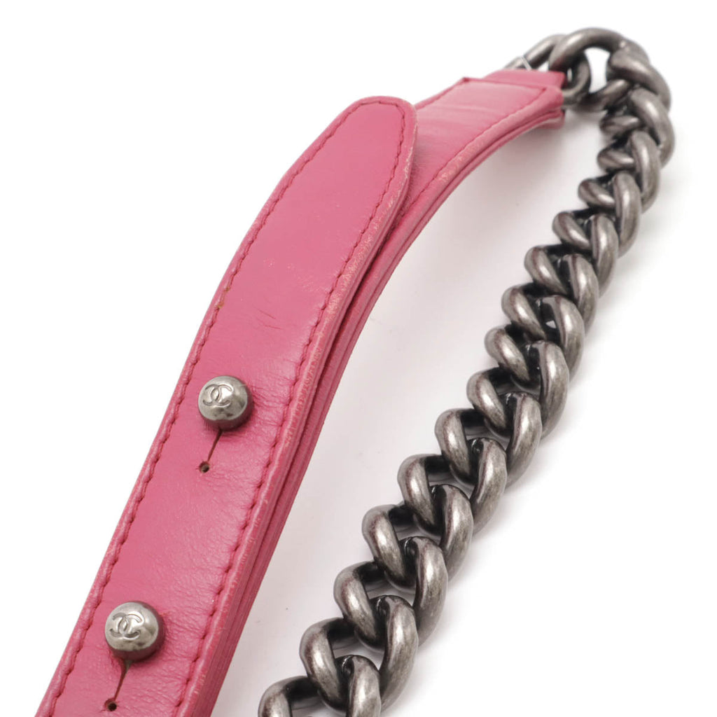 Chanel Velour/Leather Boy Chanel Shoulder Bag A67085