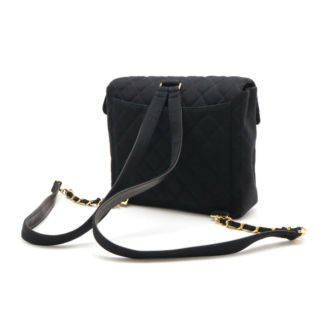 Chanel Cotton Jersey Matelassé Coco Mark Backpack