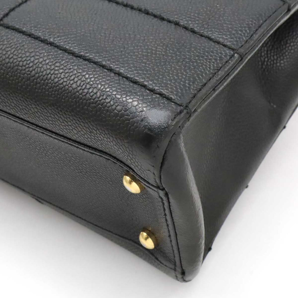 Chanel Caviar Skin Choco Bar 2way Tote Bag