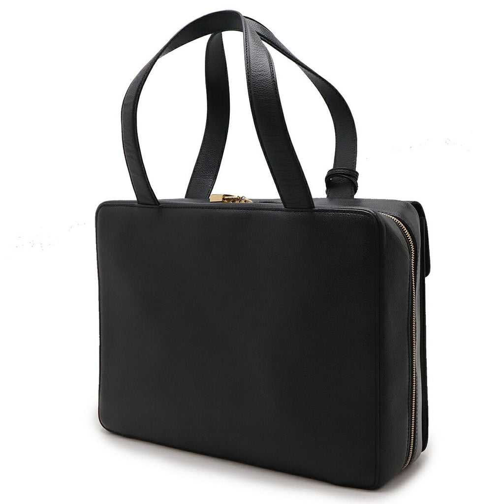 Chanel Caviar Skin Coco Mark Business Bag 2way Briefcase