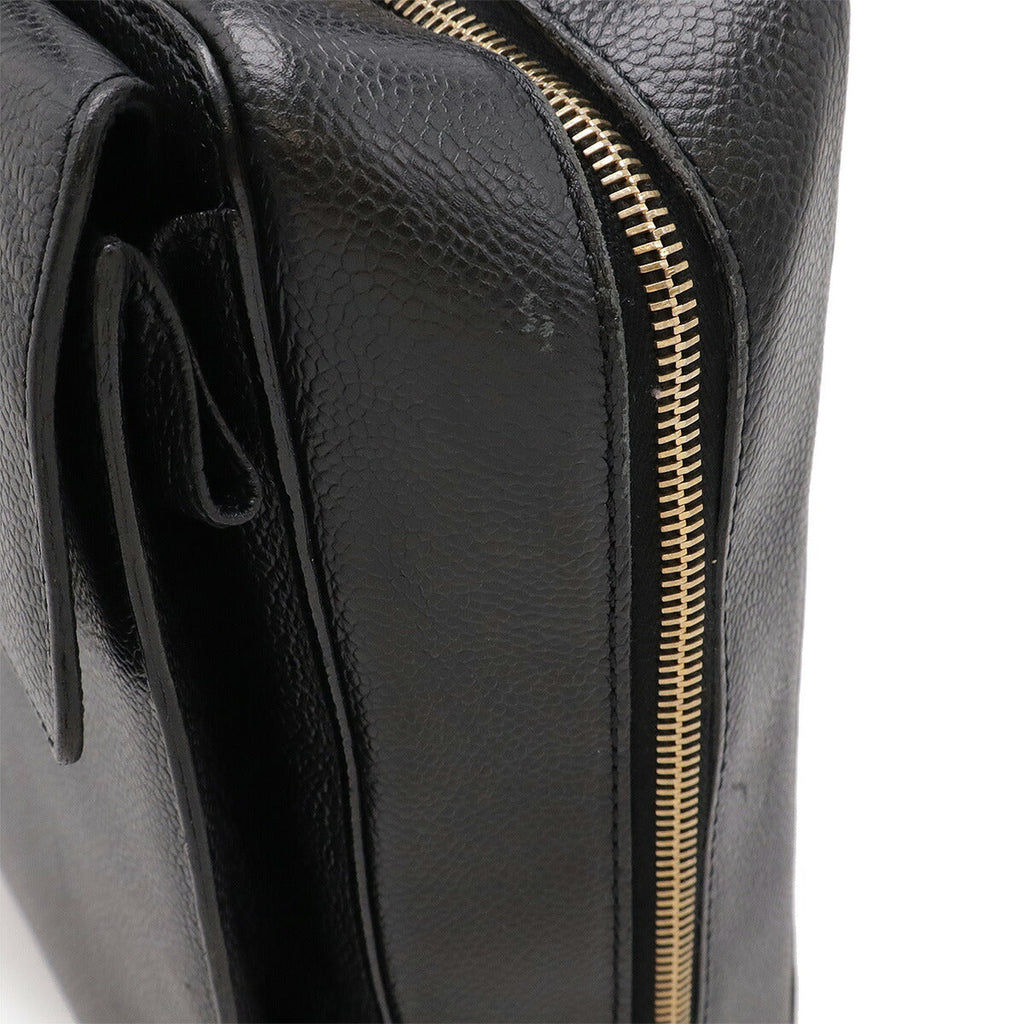 Chanel Caviar Skin Coco Mark Business Bag 2way Briefcase