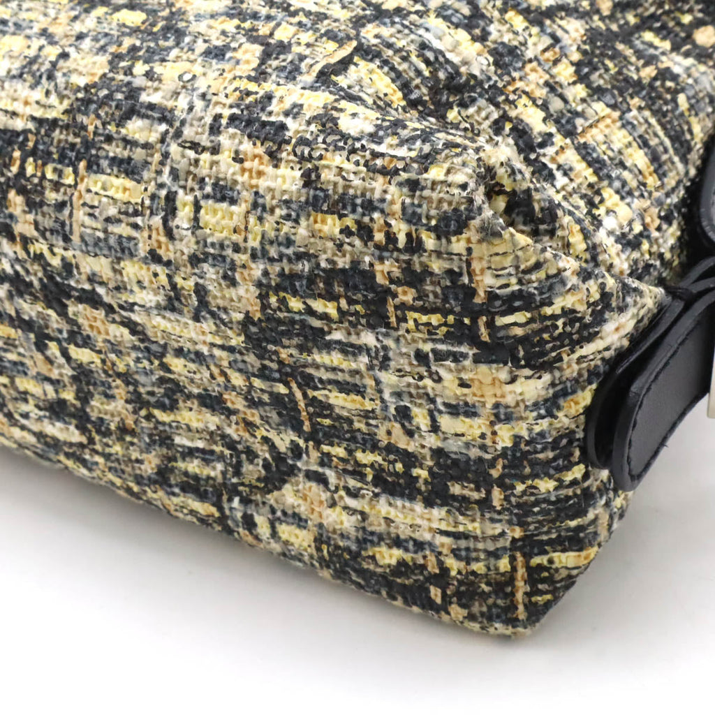 Chanel Icon Print Tweed Leather Shoulder Bag
