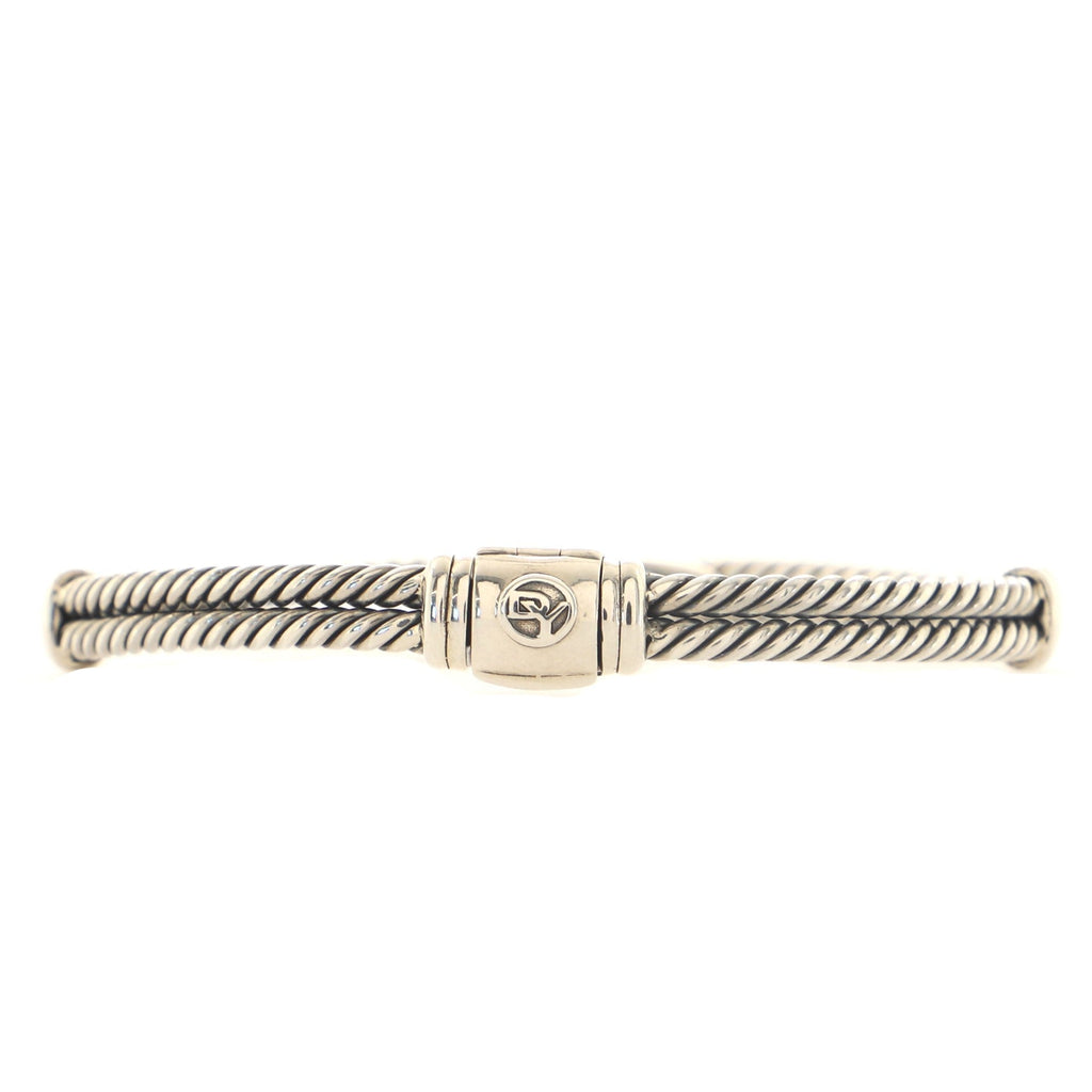 Labyrinth Mini Loop Bracelet Sterling Silver with Diamonds 7mm