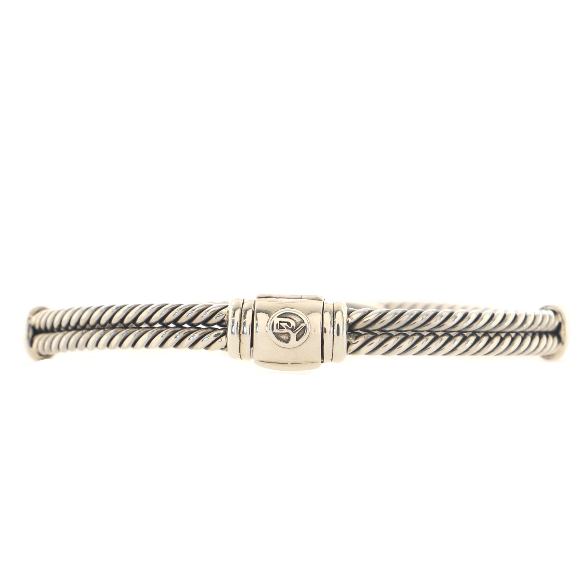 Labyrinth Mini Loop Bracelet Sterling Silver with Diamonds 7mm