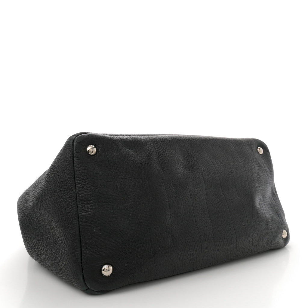 Vitello Daino Tote Black