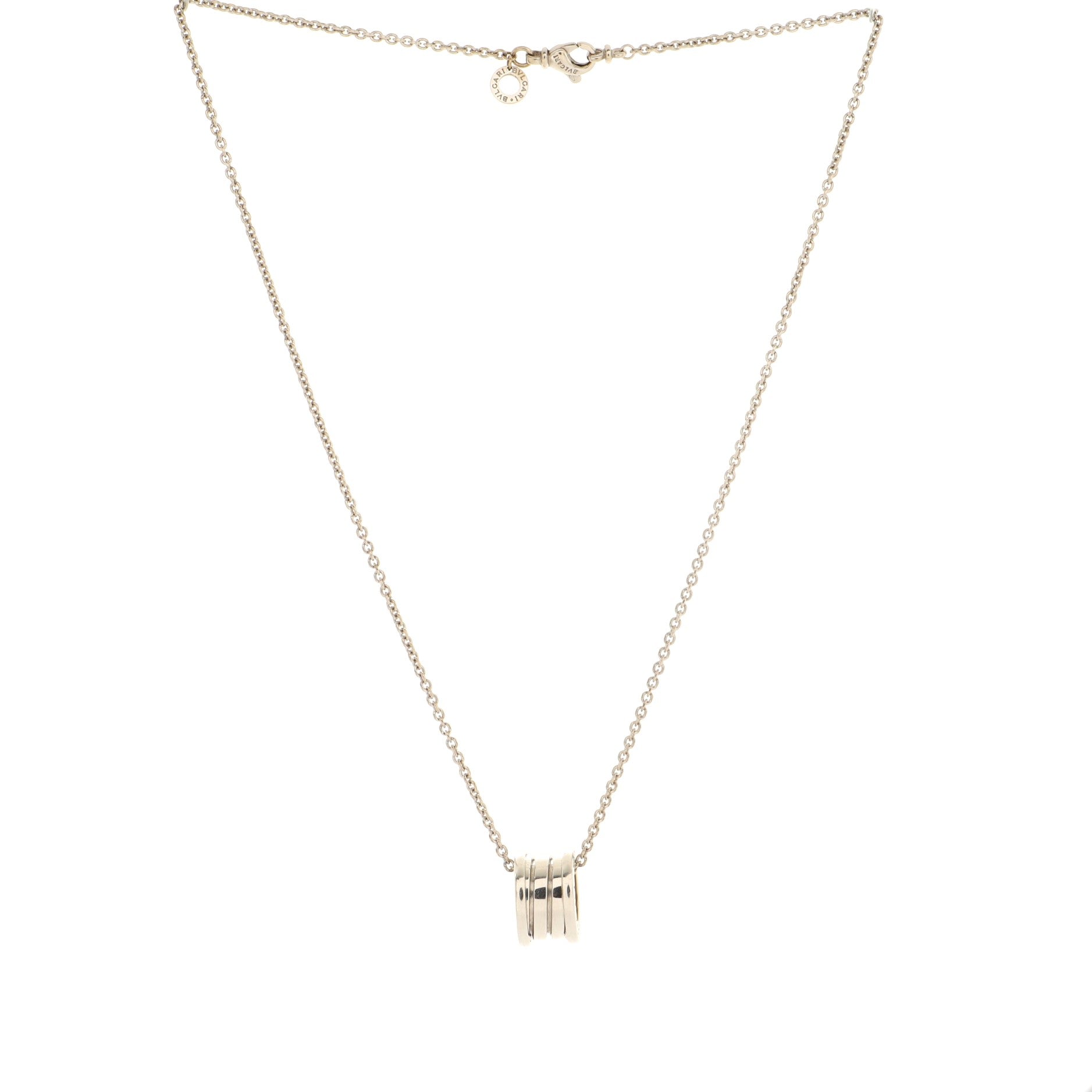 B.Zero1 Pendant Necklace 18K White Gold