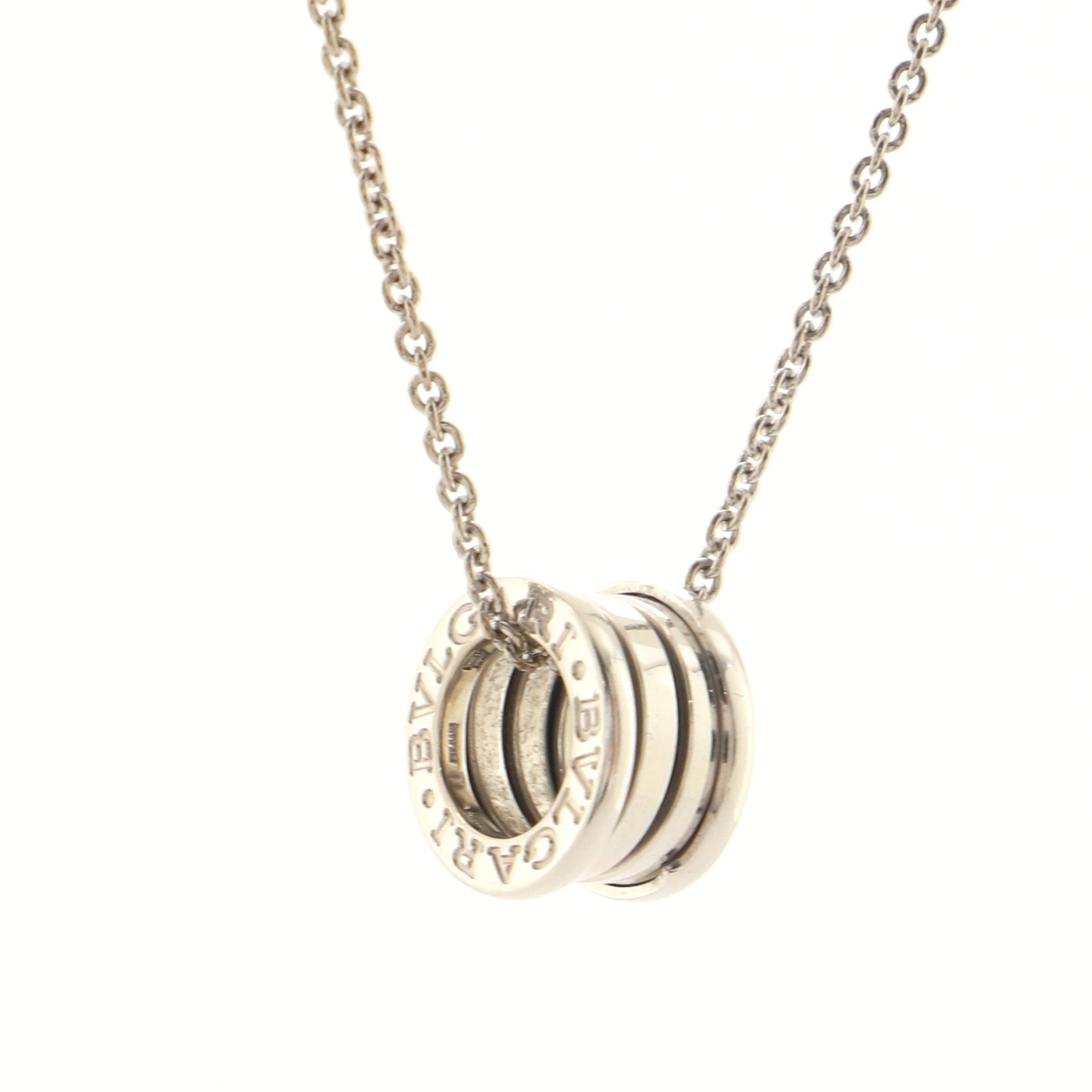 B.Zero1 Pendant Necklace 18K White Gold