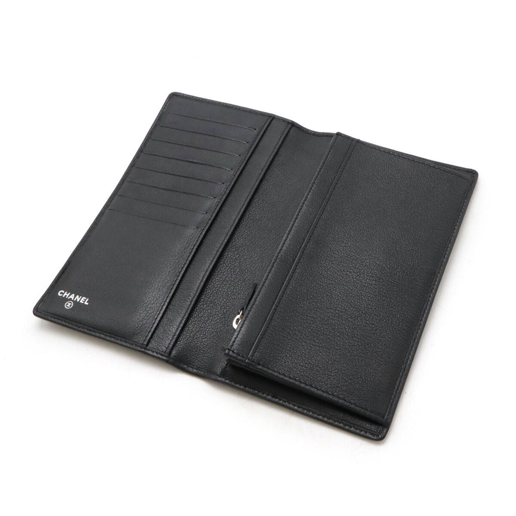 Chanel Camellia Leather Long Wallet