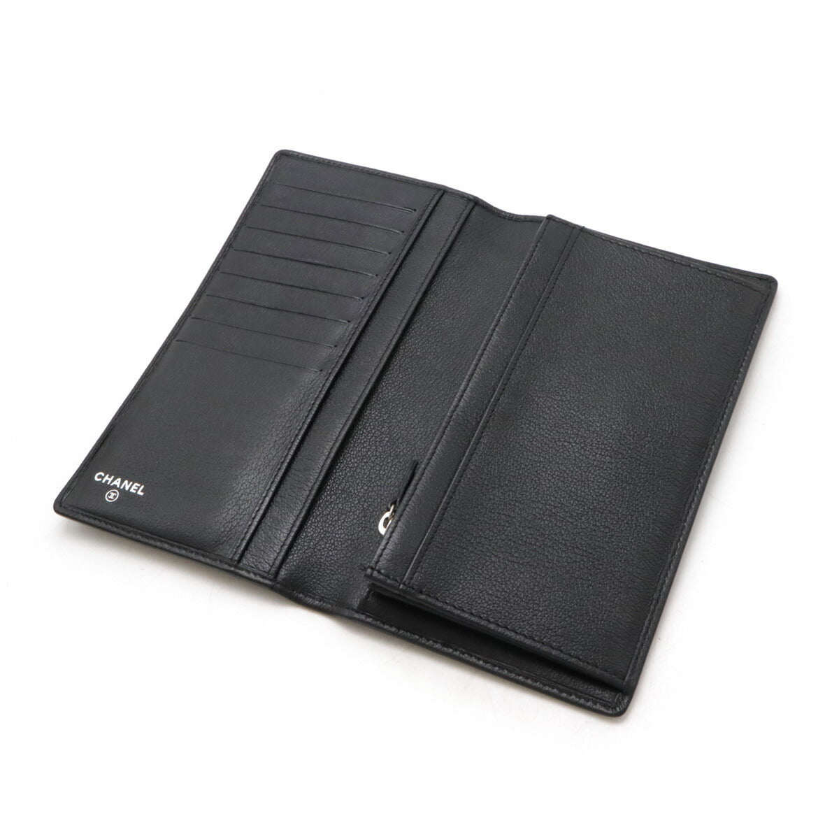 Chanel Camellia Leather Long Wallet