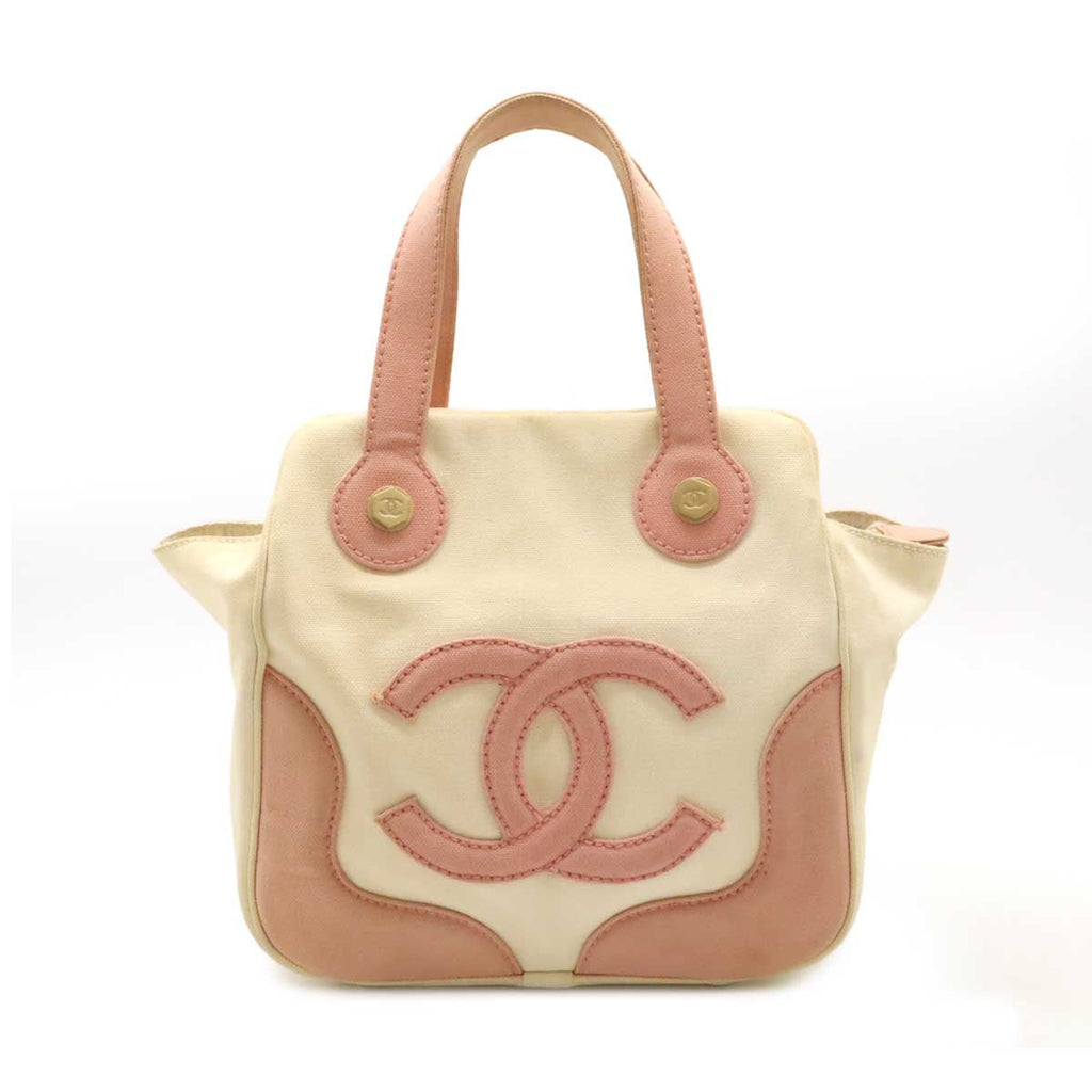 Chanel Canvas Coco Mark Marshmallow Tote Bag A24224