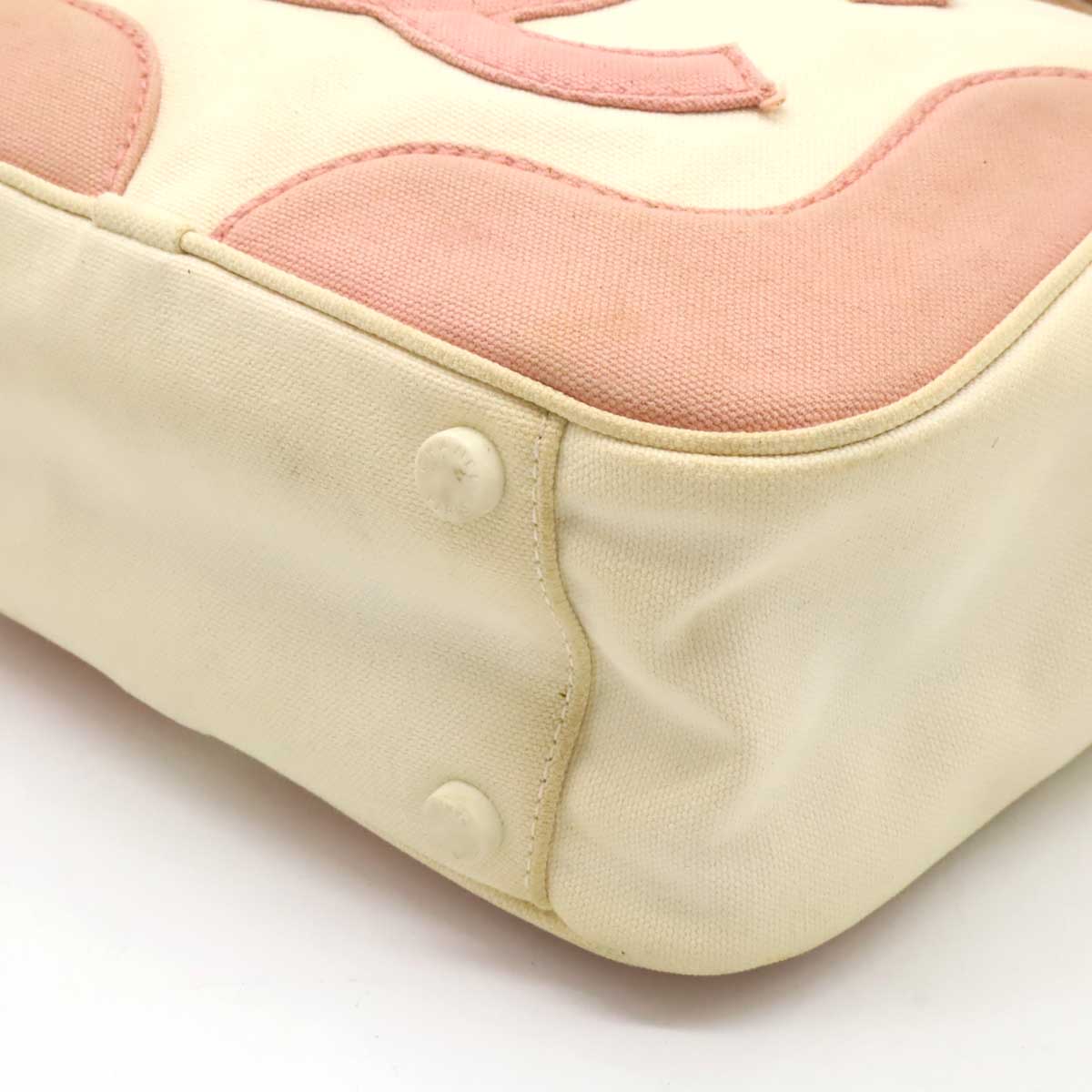 Chanel Canvas Coco Mark Marshmallow Tote Bag A24224