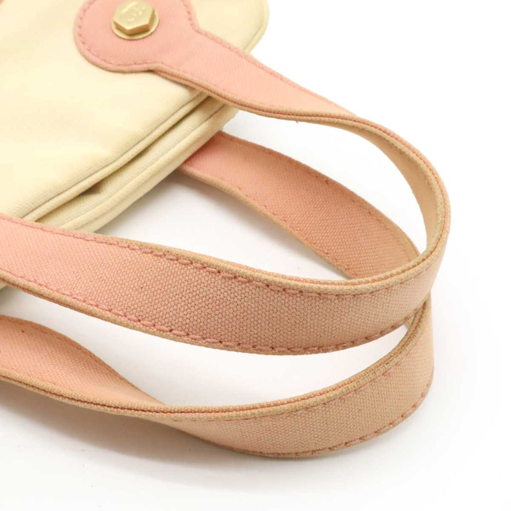 Chanel Canvas Coco Mark Marshmallow Tote Bag A24224