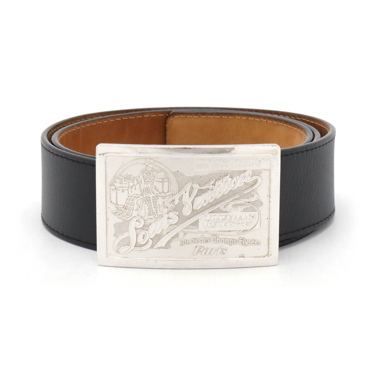 Louis Vuitton Leather Sangle Jeans Belt M6812U