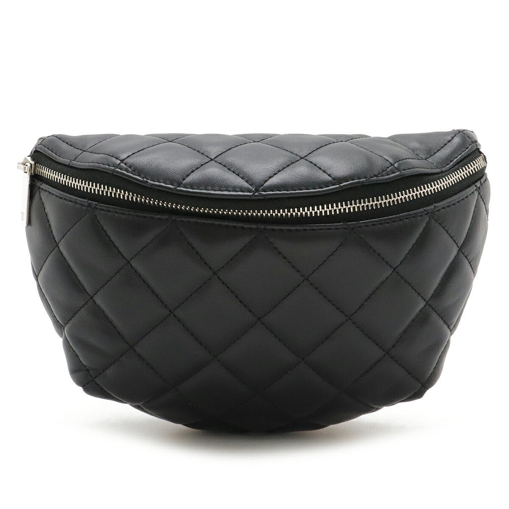 Chanel Lambskin Matelasse Belt Bag Black