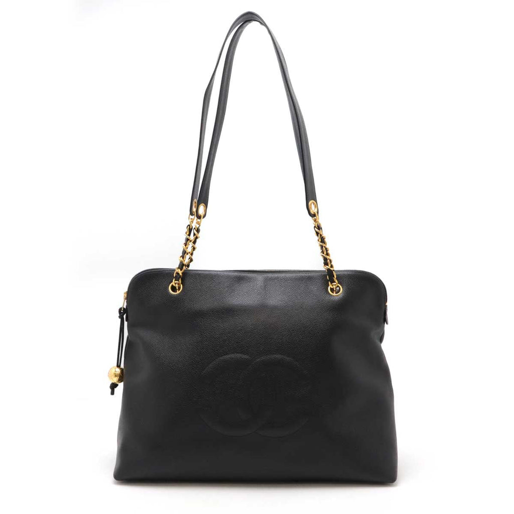 Chanel Caviar Skin Coco Mark Coco Ball 2way Tote Bag A03578