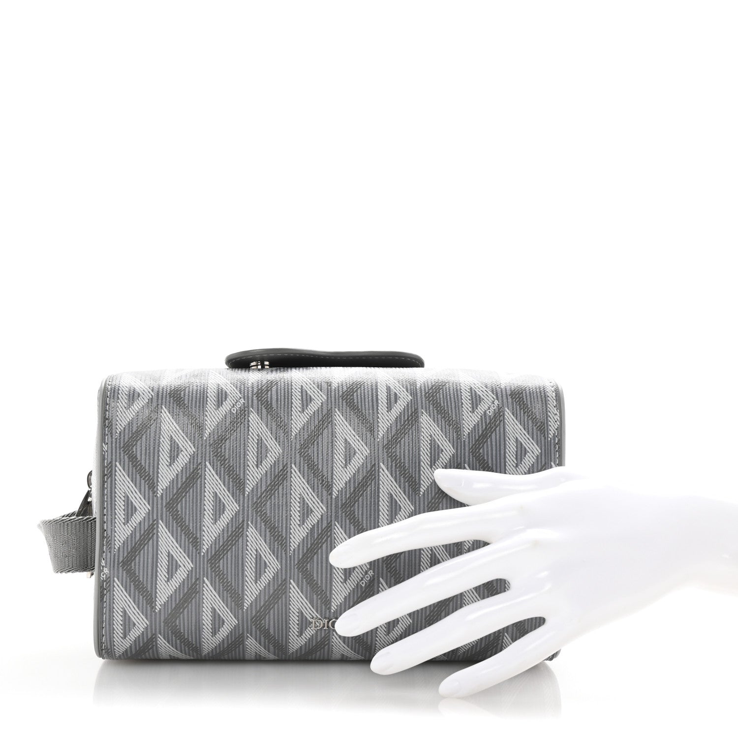 Coated Canvas CD Diamond Lingot Manity Toiletry Pouch Grey