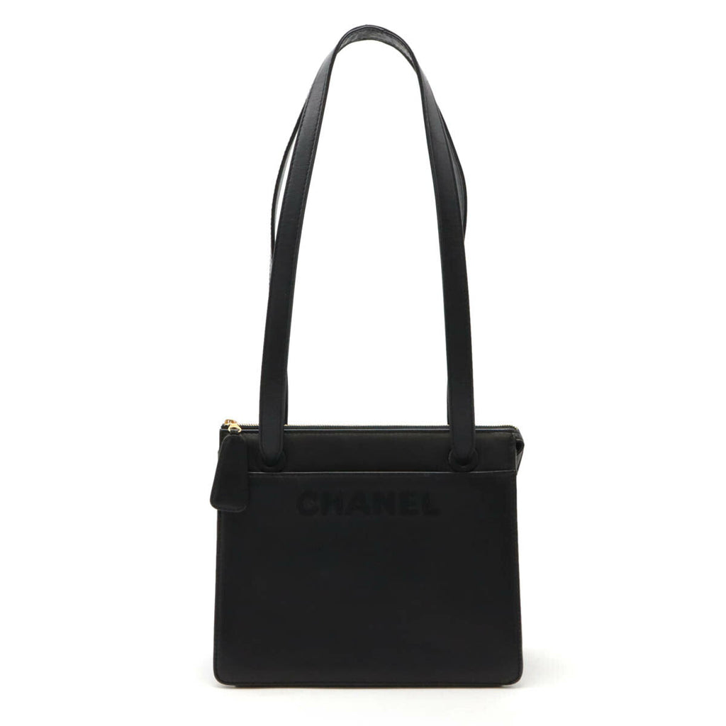 Chanel Calfskin Logo Embroidery 2way Tote Bag