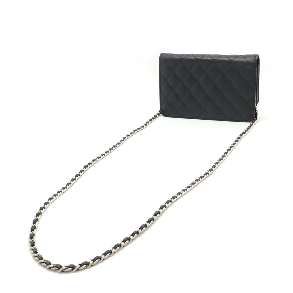 Chanel Calfskin Cambon Line Chain Wallet Shoulder Bag A46646