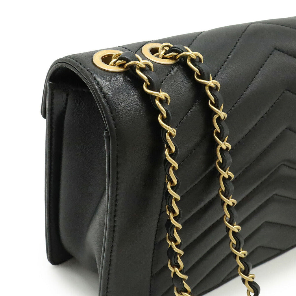 Chanel V Stitch Chevron Coco Mark Lambskin Shoulder Bag