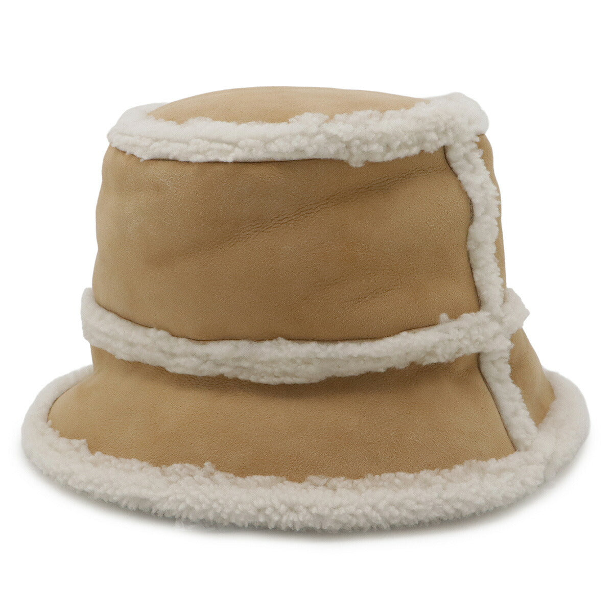 Fendi Logo Shearling Bucket Hat Sheepskin Hat