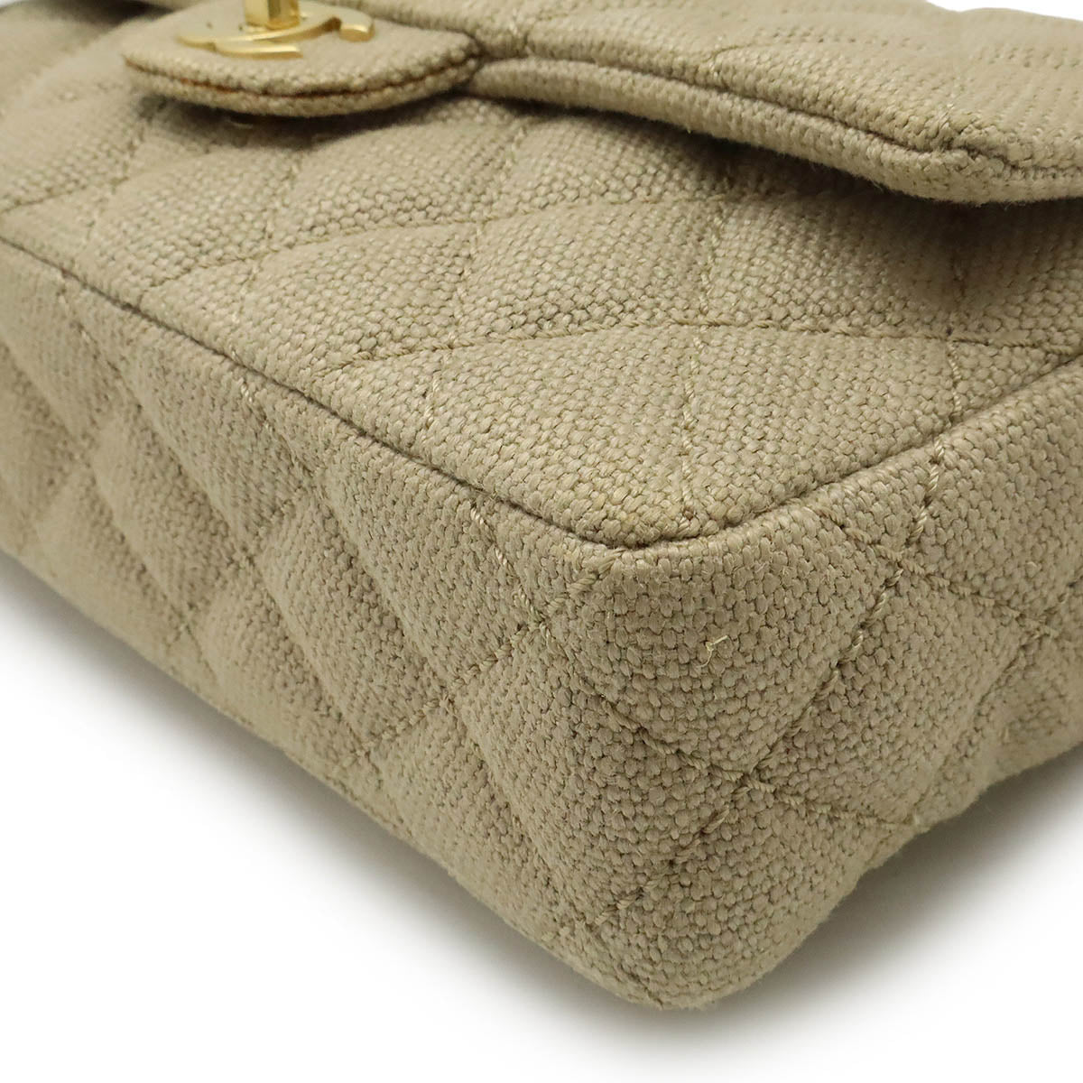 Chanel Matelasse Linen Shoulder Bag