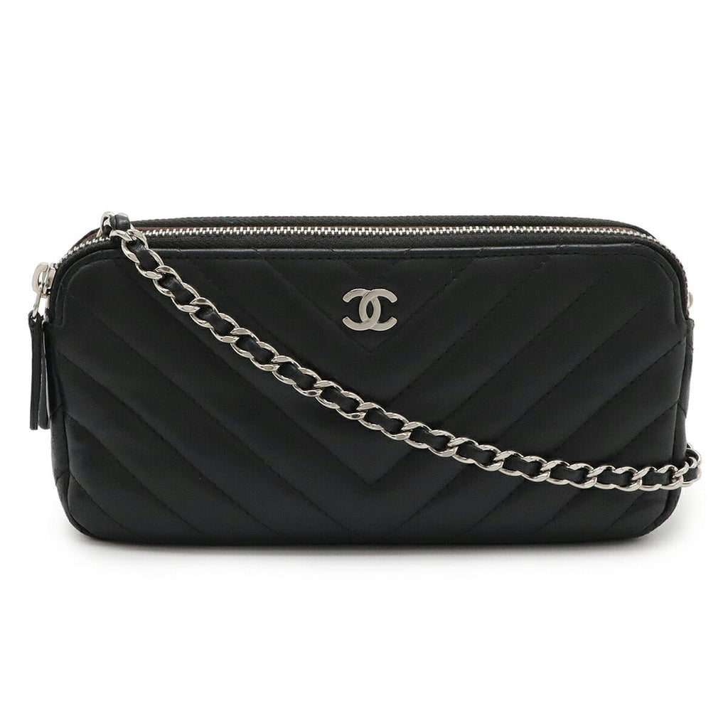 Chanel V Stitch Chevron Lambskin 2way Chain Bag