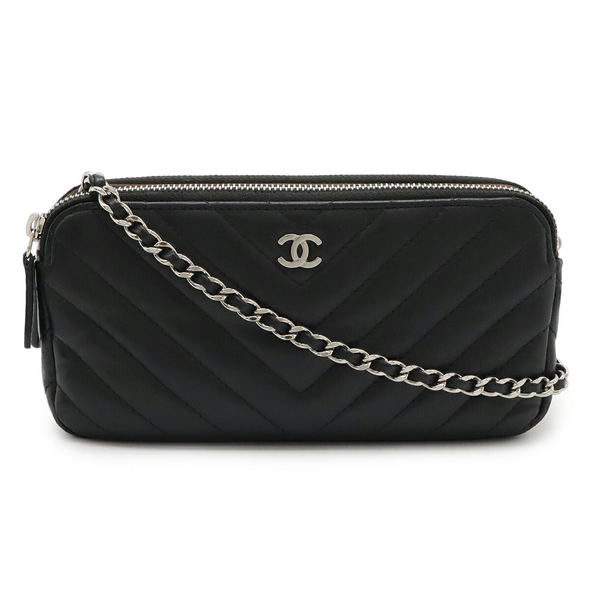 Chanel V Stitch Chevron Lambskin 2way Chain Bag