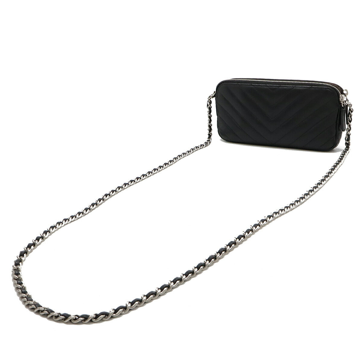 Chanel V Stitch Chevron Lambskin 2way Chain Bag