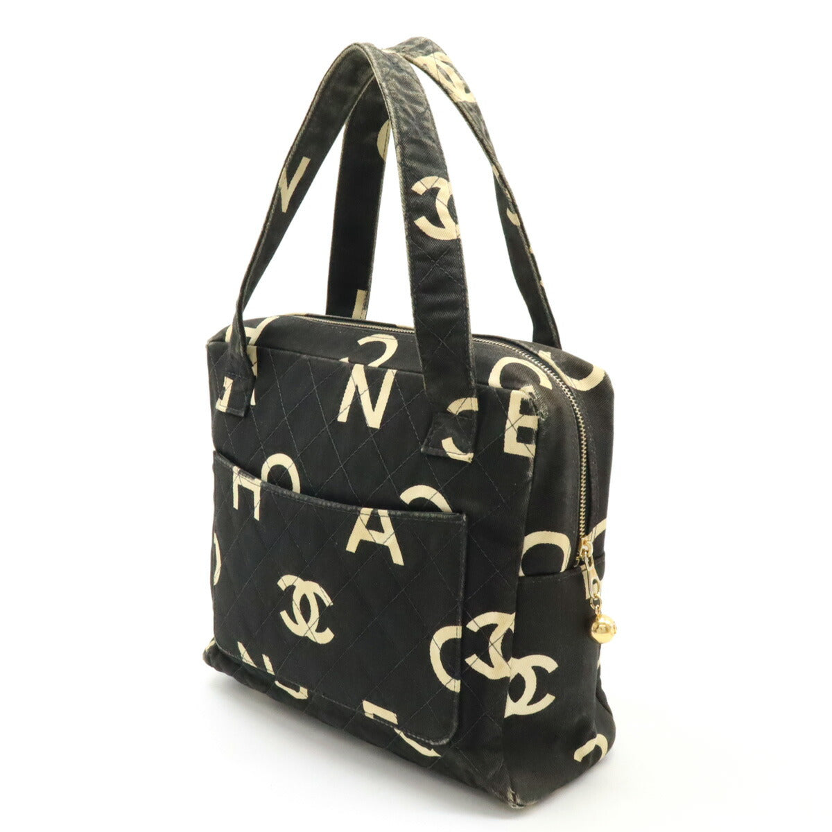 Chanel Coco Mark Canvas Tote Bag