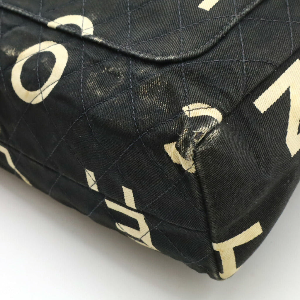 Chanel Coco Mark Canvas Tote Bag
