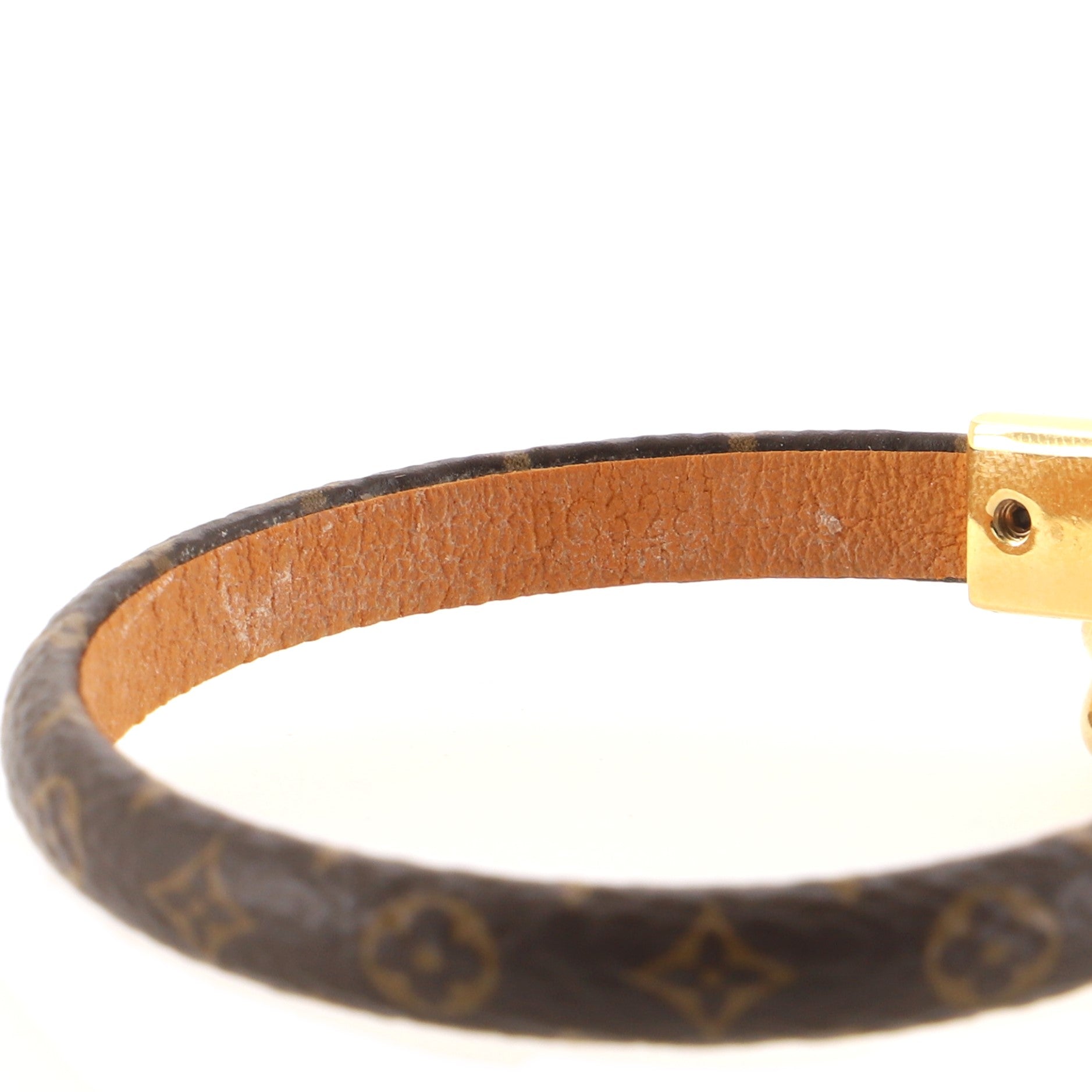 Crazy In Lock Bracelet Monogram Canvas with Metal