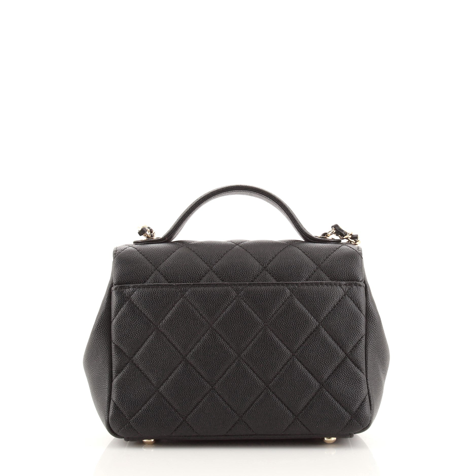 Business Affinity Flap Bag Quilted Caviar Mini