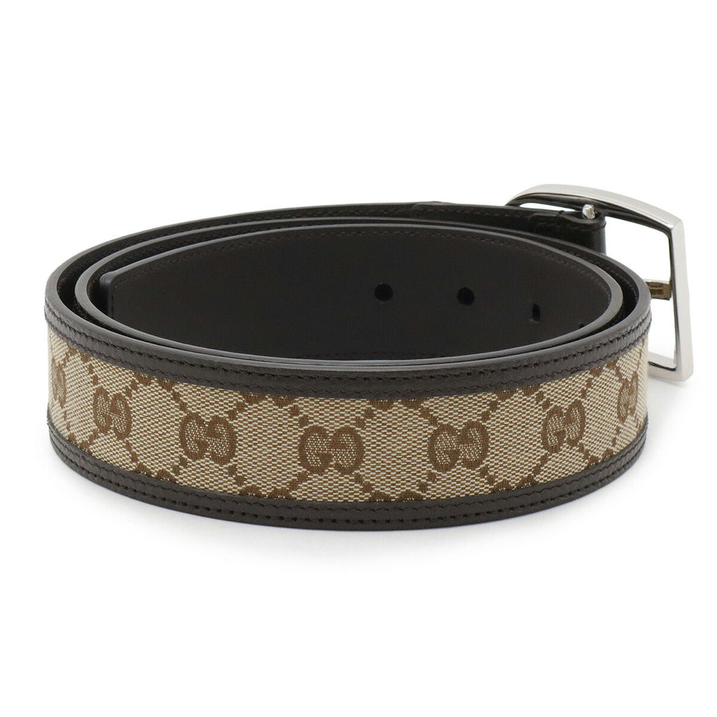 Gucci GG Canvas Leather Belt