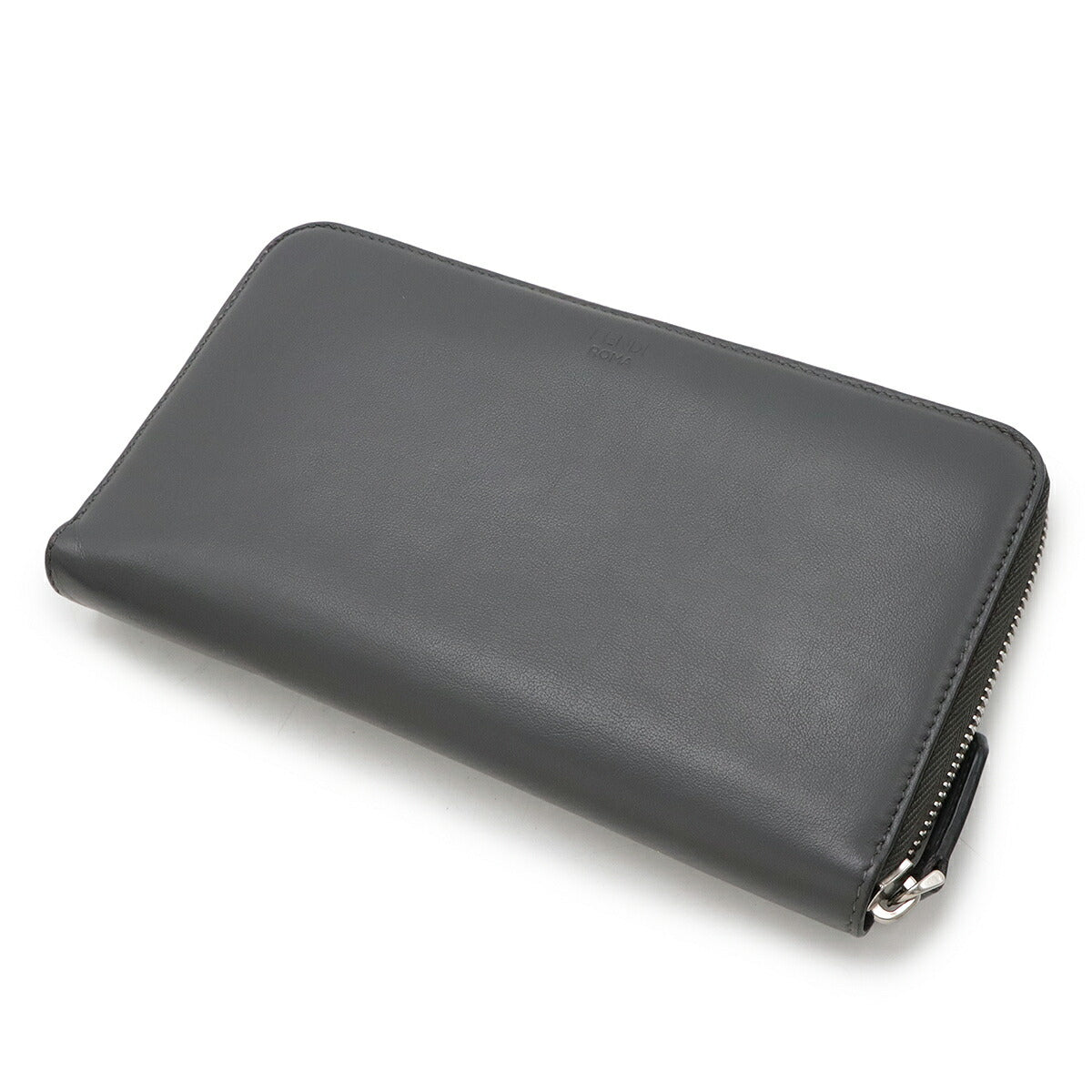 Fendi Zucca Logo Band Leather Long Wallet
