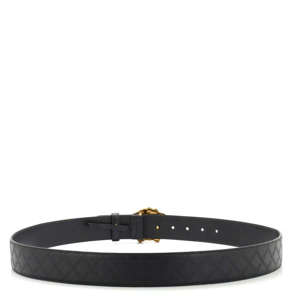 Medusa Buckle Belt Leather Wide 105