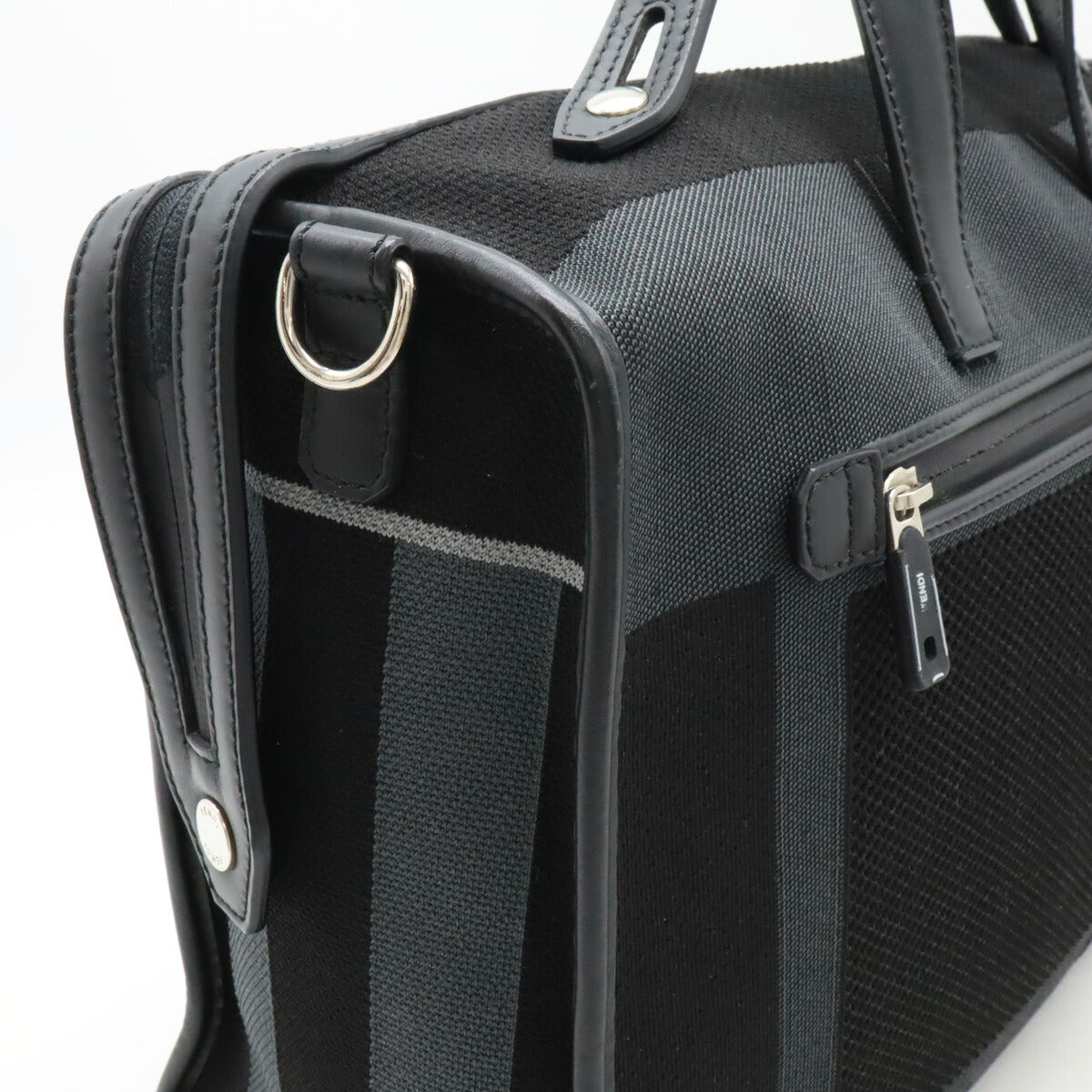 Fendi 7VA400 Canvas Leather Business Bag