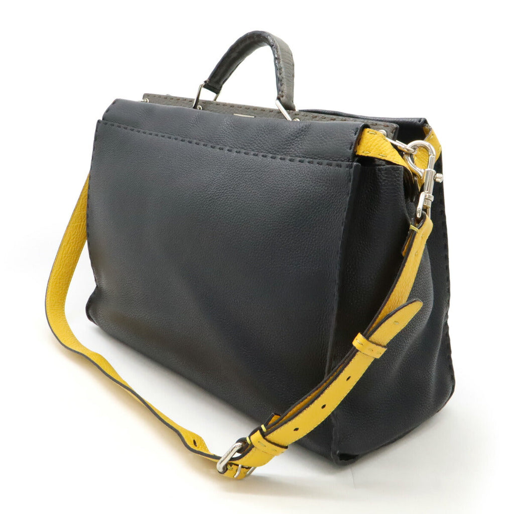 Fendi Peekaboo Sellaria Leather 2way Briefcase