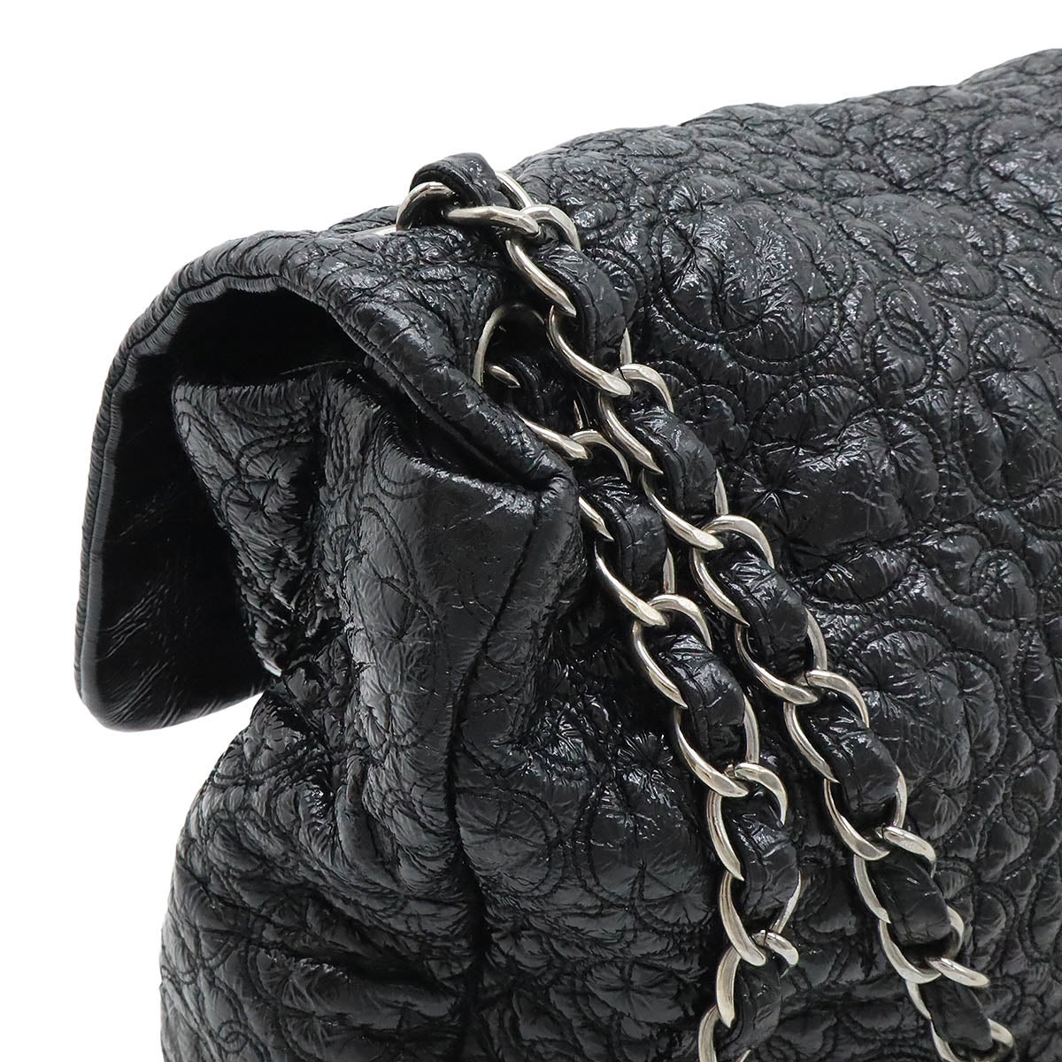 Chanel Camellia Patent Leather Shoulder Bag