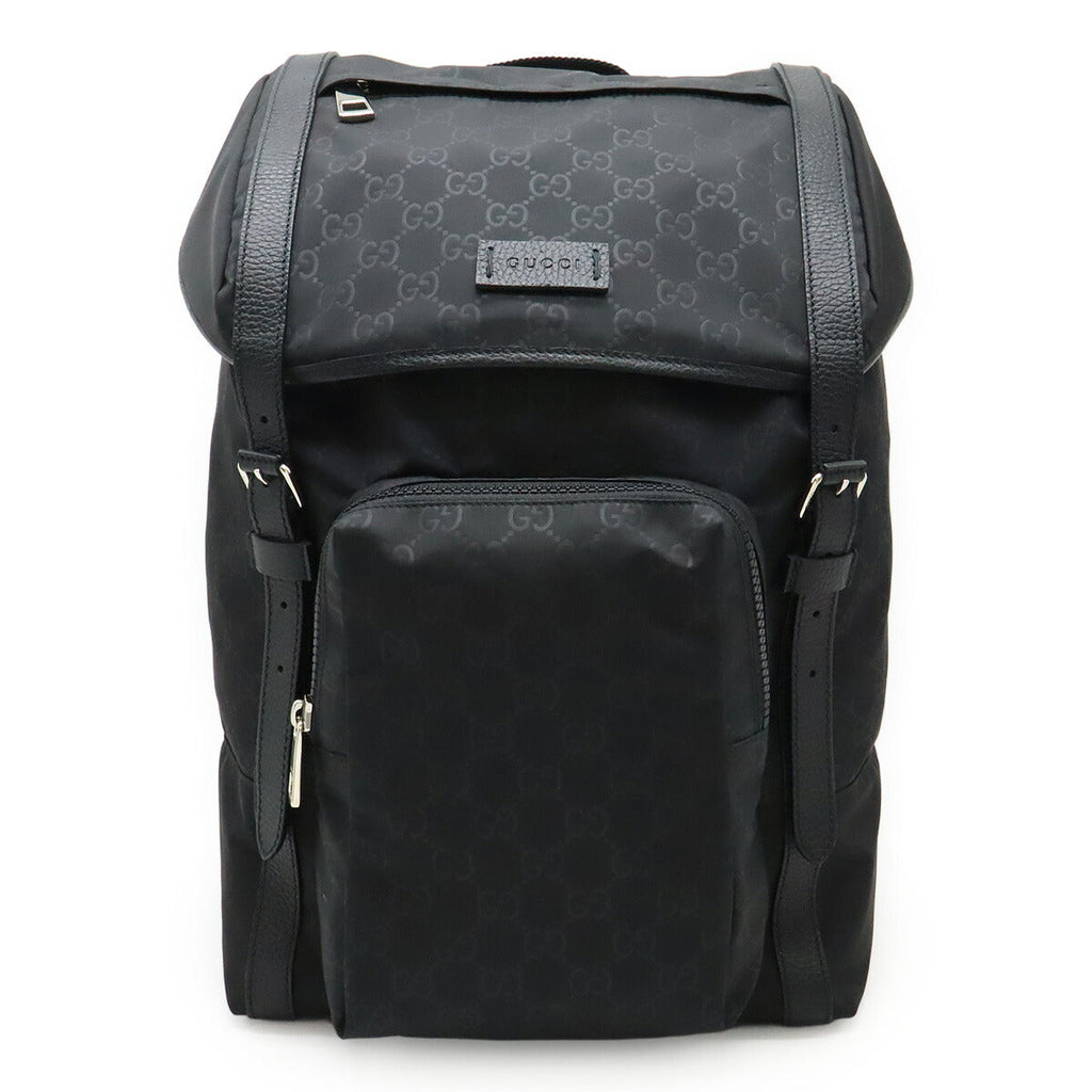 Gucci GG Nylon Leather Backpack